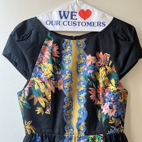 Tibi Baroque Scarf Cap Sleeve Dress - Picture 2 of 8